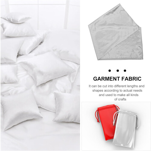 Kunstseidenstoff, Patchwork-Nähtuch, Grau, Mehrzweck-Satinmaterial 2