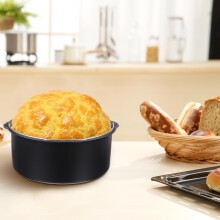 Conjunto de acessórios para cozinhar cesta de bolo 2pcs e panela de pizza feita de aço carbono adequado