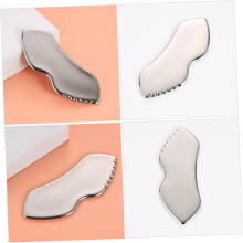 Ferramentas de aço inoxidável Guasha Facial corpo massagem raspador duplo queixo redutor portátil Gua Sha raspagem ferramenta