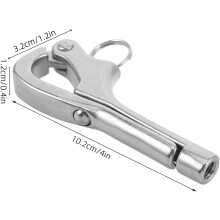 Manille Ă mousqueton rapide en acier inoxydable 8 mm, crochet autobloquant pour fixation de cordage d'amarrage de voilier
