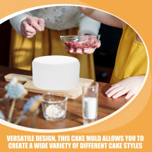 Modèle de gâteau en mousse, 1 gâteau factice rond blanc, design simple et polyvalent, facile à utiliser