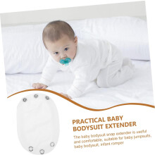Prolunga per body e tutina da neonata con bottoni a pressione, monostrato in cotone bianco.