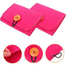 Sacchetto organizer in feltro per oli essenziali, piccolo e portatile, ideale per flaconi di oli per aromaterapia.