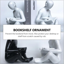 Decorative Bookend Resin Ornament Elegant Handicraft Colorfast Desktop Protector for Library and Classroom