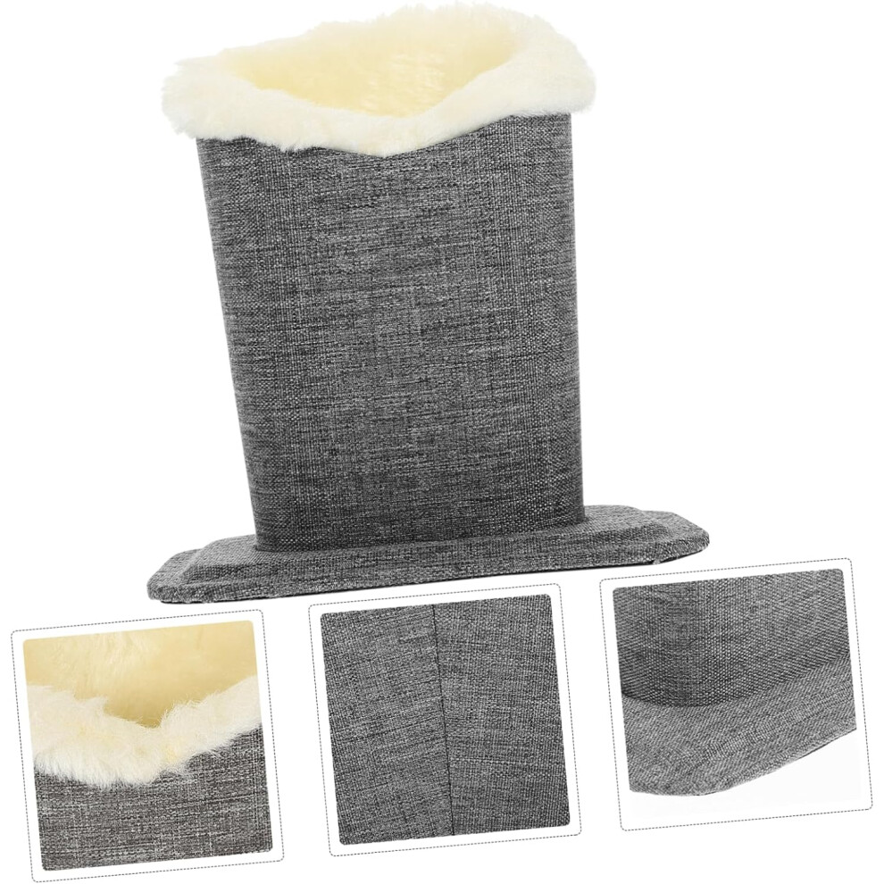 Hkhbjs Glasses Holder And Eyeglass Stand Linen Fabric Gray Plush Glasses Storage Case Convenient Eyewear Organizer For Desk And Home Use
