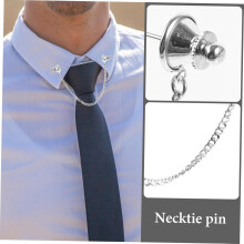 Broche bouton de col pour homme, chaîne en métal, barrette décorative pour chemises décontractées
