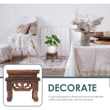 Support pour pot de fleurs, présentoir artisanal, base en bois au style rétro simple