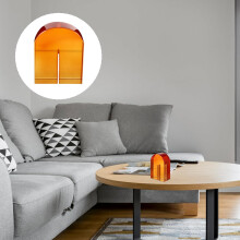 Sujetalibros decorativo con forma de arco, estructura de cristal estable para oficina y estudio.