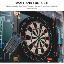Darts Aufbewahrungskoffer Tragbarer Steeldart-Organizer Leichte schwarze Tragebox