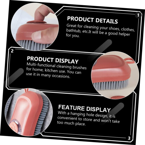 Automatic Liquid Shoe Brush Cleaning Easy Removable Household Scrubber