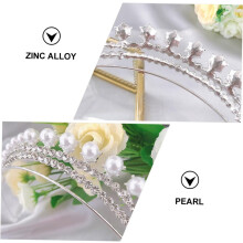 Casamento chapéu noiva chapéu casamento coroa liga de zinco cristal pérola jóias cintilantes decoração