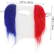 Fake Beard Prop for Stage Cosplay Beard Funny Christmas Party Performance Blue White Red Cosplay Supply