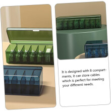 2 Stück Kabelmanagementboxen, Kabelaufbewahrungsorganizer für Schreibtische, USB-Ladegeräte-Aufbewahrungsboxen mit Deckeln