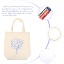 Bordado saco de tela DIY Kit para mulheres reutilizável saco de compras padrão e instrução para mulheres