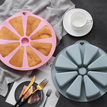 Molde de silicona para pasteles de 8 cavidades, redondo, antiadherente, para hornear, fácil de desmoldar y apto para lavavajillas.