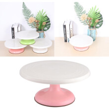Cake Mounting Pattern Turntable Manually Rotating 360 Design Round Shaped Plastic Baking Supplies