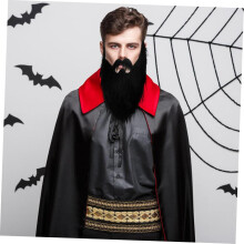 Realistischer künstlicher Bart, Schnurrbart für Cosplay, Halloween-Requisiten und Maskenball, großer künstlicher Bart