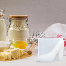 Moule en silicone pour talons hauts, en forme de chaussure, idéal pour la pâtisserie, résistant à l'usure, pour fondant blanc.
