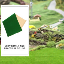 Fake Grass Turf Mat for Sand Table Model, Cuttable Artificial Lawn Decoration 41x100cm with PVC Box