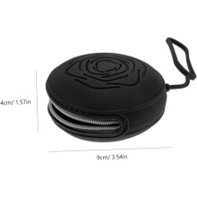 Storage Box Silicone Carrying Case Portable Organizer Black Reusable Hygiene Container