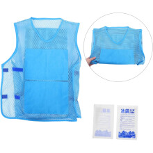Kühlende Eisweste für den Outdoor-Einsatz mit wiederverwendbaren Kühlakkus, Material: Polyester