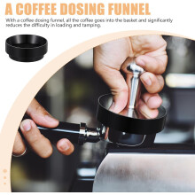 Inele magnetice din aluminiu pentru dozarea pulberii de cafea, 51 mm, cu suprafață anodizată neagră, magnet pentru aparat de cafea, instrument