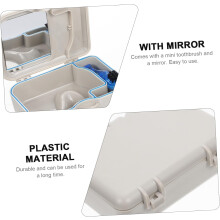 Caja para el cuidado de prótesis dentales para guardar dientes postizos. Caja para guardar dientes postizos.