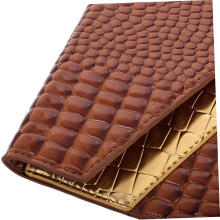 Elegante pochette minimalista a busta con motivo retrò, leggera e versatile, da portare sempre con sé.