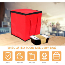 Bolsa para pizza de tela no tejida con aislamiento térmico y revestimiento de aluminio, extragrande de 30 cm (40x40x45 cm).