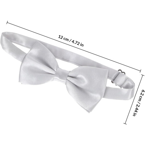Herren-Fliege, Einstecktuch, Kummerbund, Seide, klassisch elegant, silber, Einheitsgröße 1
