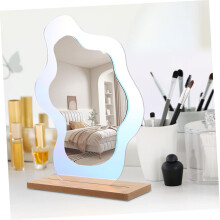 Ästhetischer, unregelmäßiger Schminkspiegel für Schreibtisch und Schlafzimmer, dekorativer Ständer