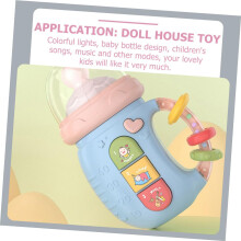 Garrafa bilingüe com música e luzes coloridas Chupeteira elétrica calmante Rattle