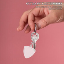 Boîte de rangement portable pour médiators, étui porte-clés en plastique et métal