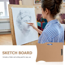Painting Board Sketch Pad portátil para artistas Clip de madeira leve