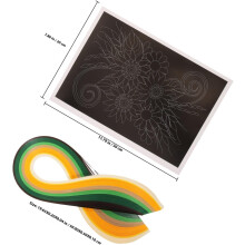 Papír Quilling készlet felnőtteknek és kezdőknek, kézműves háromdimenziós virágmintás quilling papírcsíkok készlet