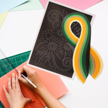 Σετ Χειροποίητων Τρισδιάστατων Χαρτιών Quilling για Ενήλικες και Αρχάριους