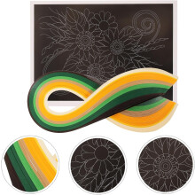 Papierquilling-Set für Erwachsene und Anfänger: Handgefertigte dreidimensionale Blumen aus Papierstreifen