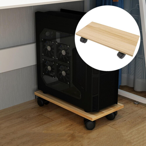 Computer-Tower-Ständer mit Rollen, mobiler PC-Halter, rollbarer Desktop-Computerständer für unter den Schreibtisch