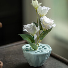 Lotus-Pod-Keramikvase, kleine dekorative Kunstvase für Tischdekoration und Pflanzenpflege