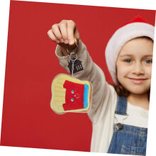 Portofel drăguț cu cartofi prăjiți, portofel adorabil pentru fete, husă unică pentru breloc ca accesoriu pentru rucsac