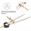 2pcs DIY couro artesanato marcação medidores pés planos de cobre, 6 polegadas e 8 polegadas Leathercraft bússolas 1