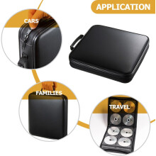 Bolsas de almacenamiento para CD de 160 piezas, estuche para discos de gran capacidad, contenedor de CD de plástico ligero para exteriores