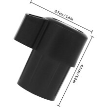 Tappo terminale per sassofono contralto in ABS nero, copertura protettiva per strumento a fiato, design elegante e professionale.