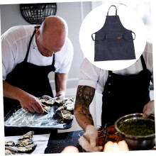 Friseurschürze aus Denim mit Taschen, Salonkittel zum Haareschneiden und -färben