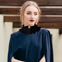 Franse afneembare kraag en manchetten voor dames, geplooide vintage stijl, afneembare kanten kraag en manchetten.