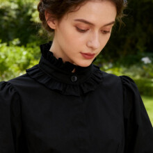 Französischer abnehmbarer Kragen und Manschetten für Damen, plissierter Vintage-Stil, abnehmbarer Spitzenkragen und Manschetten