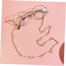 Accessoires der Lost Chain für Brillen und Sonnenbrillen mit stilvollem, hohlem Sterndesign und Perlenakzenten