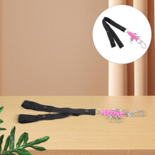 Attache-pompons de pom-pom girl avec bouton-pression, rose et noir, support de pompons robuste