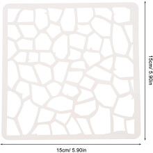 Pochoirs géométriques pour murs et sols, modèle réutilisable à motif galets et briques