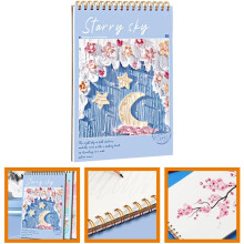 Livro de esboço espiral A4 espesso para marcadores e pintura de bricolagem, livro de esboço de pintura de papel de marcador premium